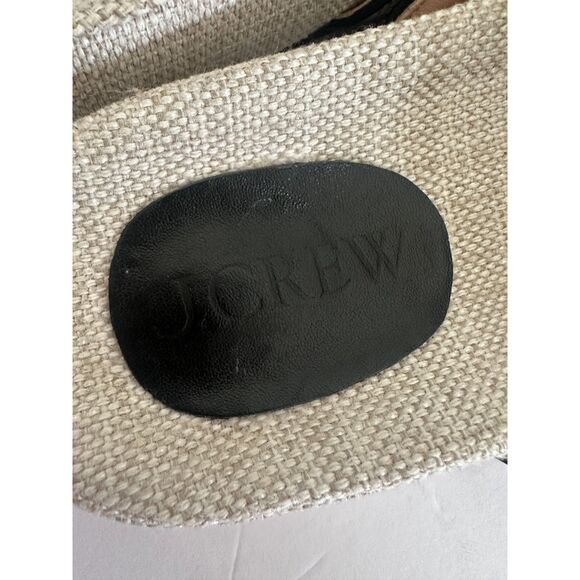 J. Crew Natural Light Canvas Strap Buckle Marlow Sandals Size 7.5 - Picture 7 of 8